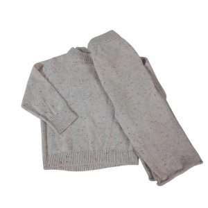 CONJ.BUZO PANTALON HILO BEIGE PINTITAS COLORES SHEIN T9/12M FRIZ