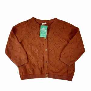 SACO HILO NARANJA CORAZONES H&M T6/9M