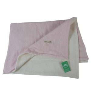 MANTA PARA COLECHO RAYADA ROSA BCA LUNA LUNITA INT POLAR BCO