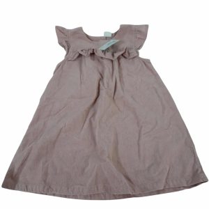 VESTIDO DE PANA ROSA VOLADOS H&M T12/18M