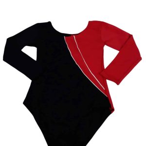 MALLA PARA GIMNASIA AEROBICA NEGRA Y ROJA FESTTA T14