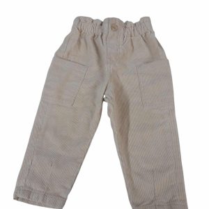 PANTALON MOM PANA BEIGE H&M T9/12M