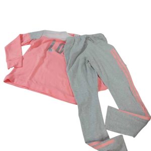 CONJ.BUZO PANTALON BLANCO ROSADO GRIS LOVE PLACE T14 FR