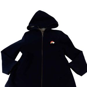 SACO PAÑO CON CAPUCHA ARCO IRIS FORRADO PELUDITO THOMAS TRENT T12