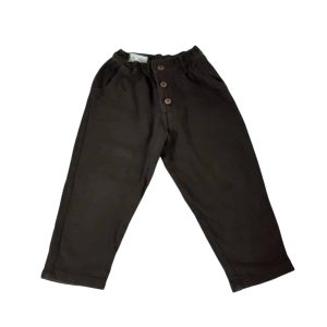 PANTALON GABARDINA VERDE  BOTONES ZARA T18/24M