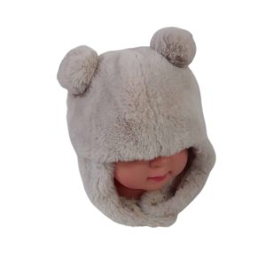 GORRO PELUDITO BEIGE OREJITAS ZARA T1AP