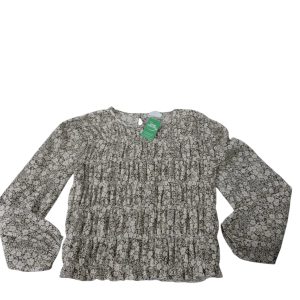 BLUSA VERDE FLORES BLANCAS ZARA T9/10