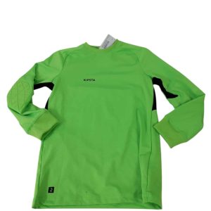 CAMISETA GOLERO VERDE FLUOR NEGRIO KIPSTA DECATHLON T8/9