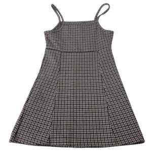 VESTIDO CUADRILLE BCO NEGRO MARRON ZARA T10