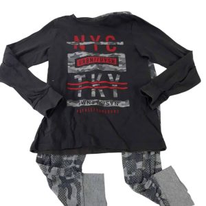 CONJ REMERA Y PANT GRIS NYC HERE T10AP GT