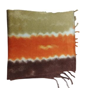 RUANA MARRON BEIGE NARANJA BCO FLECOS SYMPHORINE