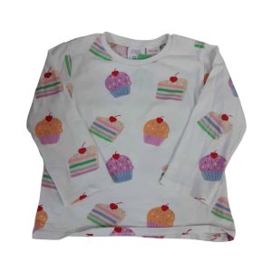 REMERA BLANCA PASTELES ZARA T2/3