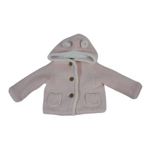 SACO LANA ROSA INT CORDERITO CAPUCHA OREJAS CARTERS T6M