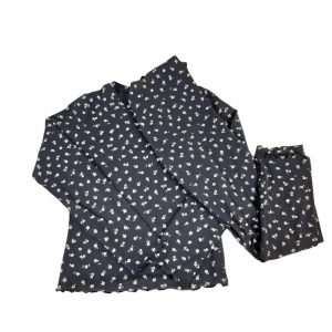 PIJAMA ALG 2P AZUL FLORES BCAS H&M T8/10