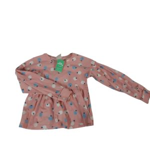 REMERA ROSADA NARANJAS CELESTES CREMITA COLORITTA T6