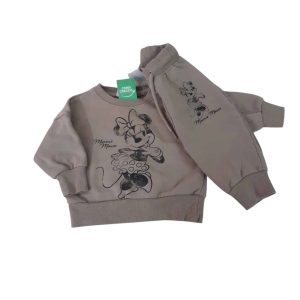 CONJ ALG BUZO Y PANT MARRON MINNIE DISNEY BAS T0/3M GT FR