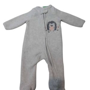 PIJAMA POLAR GRIS ERIZO BAS T0/3M