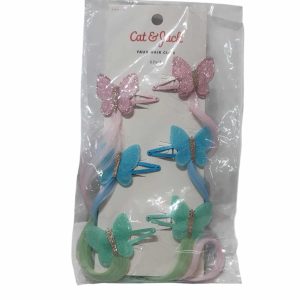 PACK X6 SAPITOS MARIPOSA CON PELITOS DE COLORES CAR & JACK