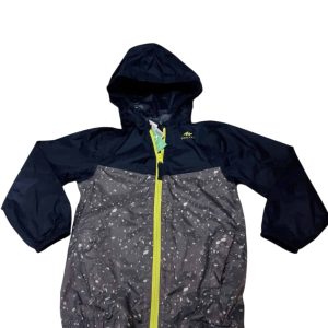 CAMPERA IMPERMEABLE AZUL GRIS AMARILLO DECATHLON T4/5