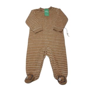 PIJAMA PIEL DURAZNO RAYAS MARRON BEIGE TEDDY BOOM T3/6M