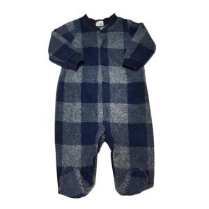 PIJAMA CUADRILLE AZUL GRIS TEDDY BOOM T3/6M