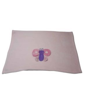 MANTA PELUDITA ROSA MARIPOSA