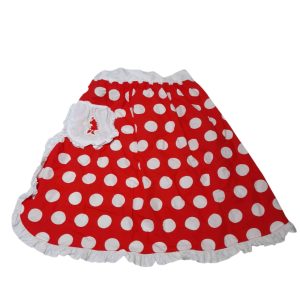 DELANTAL ROJO CIRCULOS BLANCOS MINNIE DISNEY
