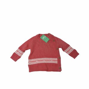 BUZO BATITA HILO ROSADO BLANCO BOT MADERA 3/6M AP