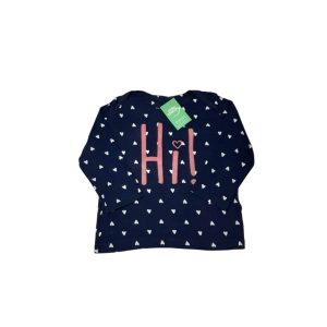 REMERA AZUL CORAZONES BLANCOS HI CARTERS T12M GT