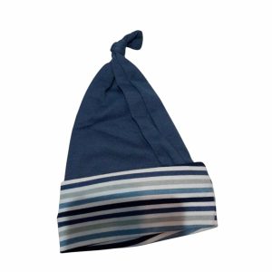 GORRO ALG AZUL DOBLES RAYADO BB NUDITO