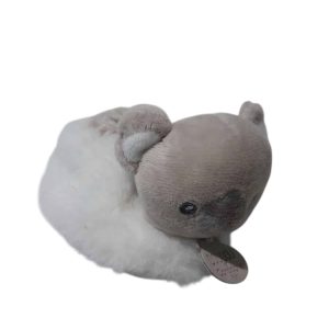 PANTUFLAS PIEL BCA GRIS KOALA BB