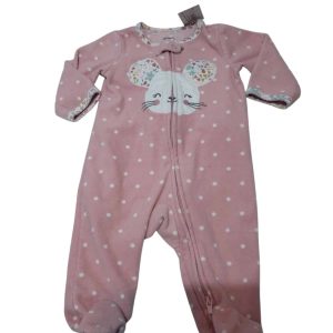 PIJAMA POLAR ROSA RATONCITA LUNARES BCOS CARTERS T3M FRZ GT