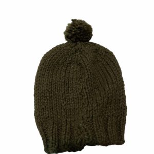 GORRO LANA VERDE POMPON