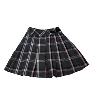 POLLERA CUADRILLE GRIS ROSA BCA VILLELA C&A T6AP