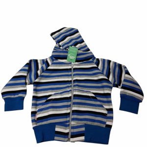 CAMPERA ALG RAYAS GRIS NEGRO AZUL BCO INT POLAT T2