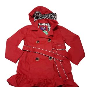 PARKA IMPERMEABLE ROJA PINK T5/6