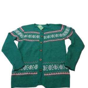 SACO LANA VERDE DIBUJOS ROSA BCO T14AP SIN MARCA