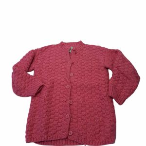SACO LANA FUCSIA ARTESANAL CUADRADITOS EN TONO T8/10
