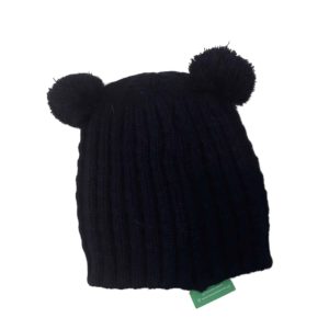 GORRO LANA AZUL OREJAS POMPONES