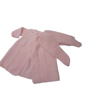 SACO TAPADITO CON PELELE LANA ROSA BEBE 6M APROX