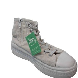 CHAMPION BOTITA LONA BLANCO PLATAFORMA ELASTICOS T35 GT