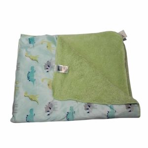 MANTA PLUSH CELESTE DINOSAURIOS PELUDITO VERDE BABY BLANKET