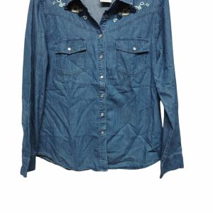 CAMISA JEAN FLORES BORDADAS ALEXANDER JORDAN TM