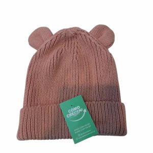 GORRO DE LANA ROSA VIEJO OREJITAS