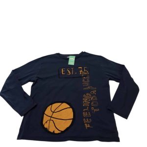 REMERA ALG AZUL EST 75 PELOTA AMARILLA ZARA T10