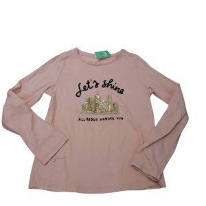 REMERA ALG ROSA LETS SHINE LENTEJUELAS ZARA T11/12