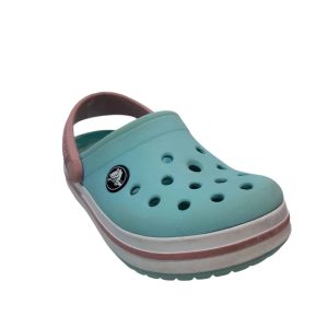 CROCS VERDE AGUA ROSA C9 T26 AP MANCHITA