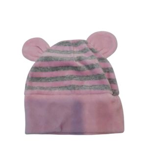 GORRO PIEL DURAZNO GRIS ROSA OREJITAS T3M AP