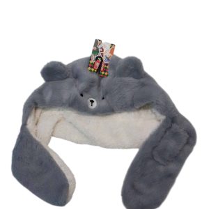 GORRO PELUDITO GRIS OSITO BONUS CULTURE KIDS NUEVO