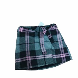 POLLERA PAÑO CUADRILLE GRIS ROSADO LAZO FUZARKA T5/6